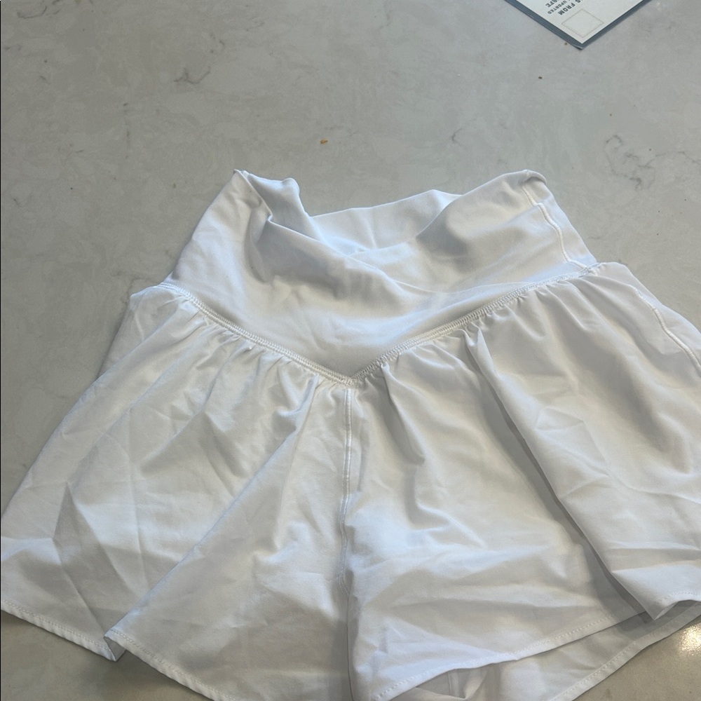 white aerie cross over skort xs